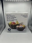 Gourmet Basics By Mikasa Wire Basket For Kitchen Fruit & Vegetable Set Of 2. Fixed Price $19.00.