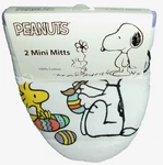 Peanut's Easter Mini Mitt 2 Pk Snoopy & Woodstock Coloring Eggs 6" X 7". Fixed Price $17.99.