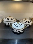 Lincoware Saucepan Pot Vintage Hide Brass Set Of 3 Cottage Core Kitchen. Fixed Price $199.00.