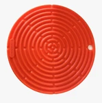 Le Cresuet 8" Trivet, Pot Holder, Flame Orange Silicone. Fixed Price $23.00.