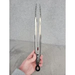 Cuisinart 14 Inch Stainless Steel Locking Kitchen Tongs Black Silicone Grip. Fixed Price $19.98.
