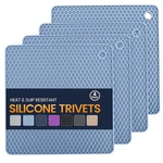 Silicone Trivet Mats 4 Heat Resistant Pot Holders Multipurpose Non-slip Hot P.... Fixed Price $16.79.