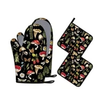 Mushroom Oven Mitts And Pot Holders Sets Of 4 Heat Resistant Silico... Fast Ship. Fixed Price $31.99.
