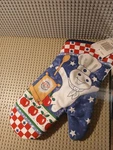Pillsbury Doughboy Oven Mitt Pot Holder All American Apples Stars Baking. Fixed Price $23.40.