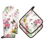 Vintage Flower Oven Mitts And Pot Holders Sets 4PCS, 100% Cotton Heat Resista.... Fixed Price $25.16.