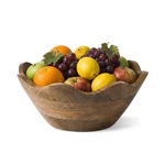 Mela Artisans 10INCH Mango Wood Scalloped Bowl Handfinished Decorative Servi.... Fixed Price $62.53.