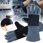 Fireproof Heat Resistant Work Gloves Leather Forge Welding Bbq Grill Stove Mitts. Fixed Price $17.99.