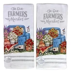 Set Of 2 Flower Market Farmer's Terry Kitchen Towels By Kay Dee Designs. Fixed Price $17.97.