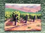 Trivet Vineyard Wine Country Rectangle Counter Wall Decor 6" X 8" Kitchen. Fixed Price $5.60.