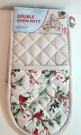 Winter Cardinal Cream Quilted Double Oven Mitt New!. Fixed Price $16.10.