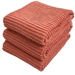 Peach Coral Salmon Kitchen Hand Dish Towels: Oversized 28" X Ribbed. Fixed Price $28.46.