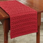 Table Runner 54" - Winter Scarf Red By Park Designs Christmas. Fixed Price $37.99.