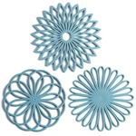 Set Of 3 Silicone Trivet Mat Non-slip Heat Resistant Modern Kitchen Hot Pa.... Fixed Price $24.99.
