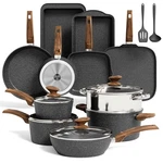 Maison Arts 17 Piece Pots And Pans Non Stick, Kitchen Cookware Sets With .... Fixed Price $284.68.