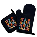 2PCS Good Day To Make Cookies Oven Mitt, Pot Holder, Silicone Non-slip. Fixed Price $28.04.