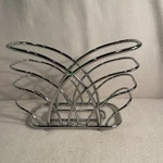Spectrum Diversified Flower Napkin Holder Chrome Euc. Fixed Price $18.00.