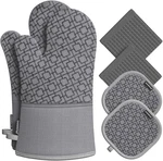 Oven Mitts And Pot Holders Sets 6PCS, Kitchen Glove,high Heat Resistant. Fixed Price $24.16.