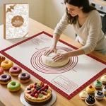 Silicone Baking Mat, Stick Pastry Sheet For Dough Rolling, Nonslip Fonda. Fixed Price $16.02.