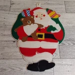 Vinatage Santa Claus Christmas Padded Cotton Trivet Potholder Embroidered. Fixed Price $6.99.