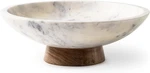 Marble Decorative Bowl For Home - Handcrafted Natural Stone With Acacia Wo. Fixed Price $90.99.