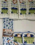 11PC Design Kitchen Linens Microfiber Drying Mat, Towels ,dish Cloths Potholders. Fixed Price $30.00.