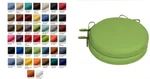 Custom Sunbrella Round Bistro Chair Pad Cushion, 1.75" Thick With Ties. Fixed Price $33.99.