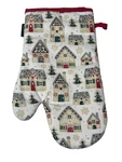 Wyatt Home Christmas Oven Mitt Gingerbread House Pot Holder Red White. Fixed Price $10.95.