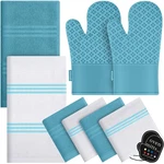100% Cotton Dish Towel & Cloth Set W/ 500F Heat Resistant Oven Mitts. Fixed Price $50.56.