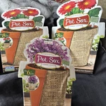 Pot Sox 2X8" & 1X6 Flower Planter Stretchable Fabric Cover By Misco 3 Total. Fixed Price $10.75.