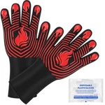 Bbq Gloves, 1472 Heat Resistant Fireproof Mitts, Grilling. Fixed Price $21.07.