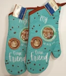 2 Piece "my Morning Coffee Is One True Friend" Kitchen Set Oven Mitts Nwt. Fixed Price $11.88.