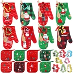 32 Pcs Christmas Oven Mitts Pot Holders Baking Gift Set Pack Holiday C.... Fixed Price $51.39.