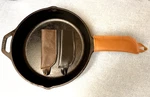 Usa Handmade Leather Lodge Cast Iron Pot Pan Skillet Handle Sleeve Cover 3PC. Fixed Price $12.99.