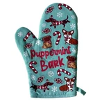 Puppermint Bark Oven Mitt Funny Pet Puppy Lover Festive Christmas Kitchen Glove. Fixed Price $5.00.