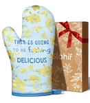 Slohif Funny Oven Mitt Heat Resistant For Women - 1 Pack Blue Cute. Fixed Price $17.84.
