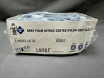 12 Pack Safety Zone Gray Foam Nitrile Coated Nylon Nnit Gloves G-nidex-lg-gf. Fixed Price $19.75.