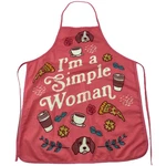 I'm Simple Woman Apron Funny Coffee Dogs Pizza Graphic Novelty Kitchen Smock. Fixed Price $11.30.