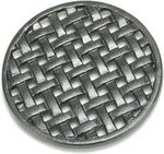 TWI-03 Round Lattice Woodstove Tabletop Cast Iron Trivet, Black. Fixed Price $46.95.
