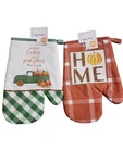 Perfect Harvest Fall Themed "autumn Leaves/truck/home" Multicolor" 2 Oven Mitts. Fixed Price $10.75.