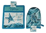 Coastal Tranquility Nautical Potholder & Oven Grabber Mitt Set, By Kay Dee. Fixed Price $15.97.
