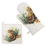 White Spruce Cotton Pot Holder & Oven Mitt Set Christmas. Fixed Price $14.99.