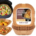Xl 10 Inch Air Fryer Liners, 200 Pcs Parchment Paper, Disposa.... Fixed Price $26.47.