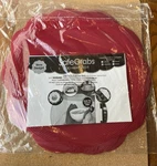 Safe Grabs 3PC Silicone Splatter Guard Trivet + Microwaveable Red. Fixed Price $19.99.