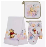Disney Winnie The Pooh 3 Pc Floral Dish Towel Pot Holder & Oven Mitt Kitchen Set. Fixed Price $24.99.