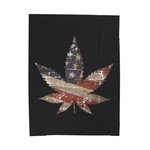 American Flag Marijuana Leaf Blanket Throw Bedding Cannabis Weed Pot Herbal 420. Fixed Price $50.00.