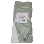 Thyme And Sage Kitchen Towel Green White Striped Turkish Cotton Set Of 4. Fixed Price $22.45.