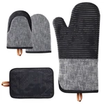 Tiptap Kitchen Oven Mitts 4PCS Set- Non-slip Cotton & Pot Black. Fixed Price $23.69.
