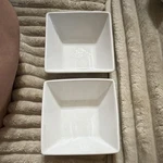 Canopy Square White Ceramic Bowl Set Of 2 Microwave Dishwasher Oven Safe. Fixed Price $19.99.