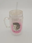 Spoontiques Elvis Pink Mason Jar Collectable. Fixed Price $33.00.