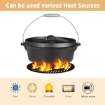 8 Quart Cast Iron Dutch Oven With Lid Lifter Handle & Stand For Camping Home Bbq. Fixed Price $59.99.